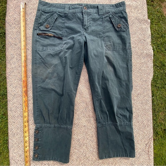 Guess Jeans Pants Vtg Heavy Capri Cargo Pockets - Picture 1 of 12